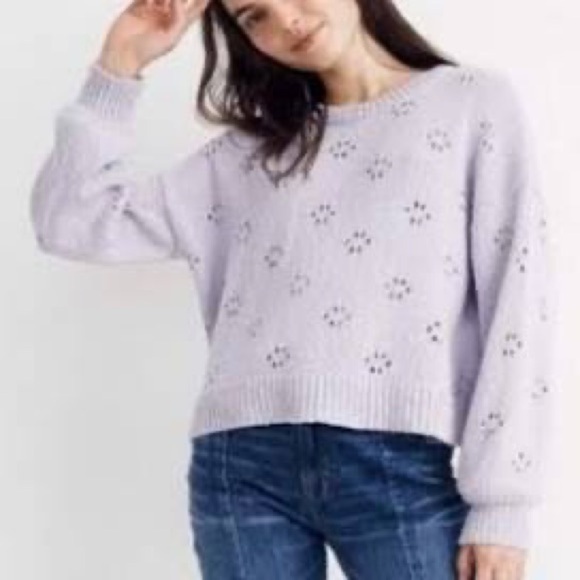Madewell Purple Pullover Sweater - Picture 2 of 12